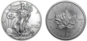 Silver Eagle & Silver Maple Leaf Coins